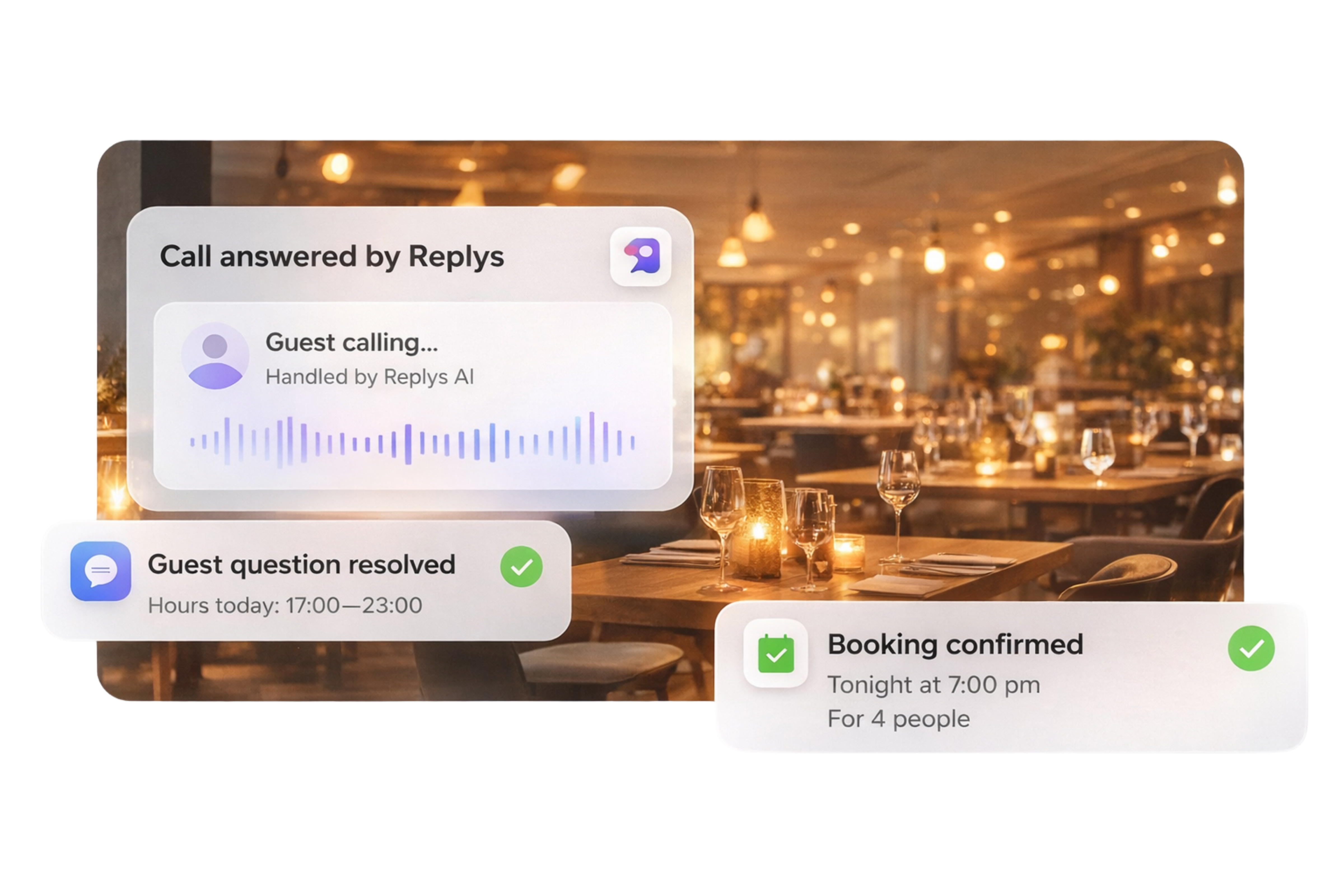 Replys AI phone assistant dashboard